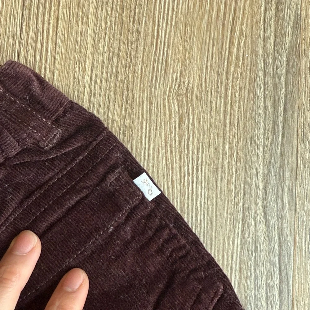 Jacadi burgundy brown corduroy pants size 6m